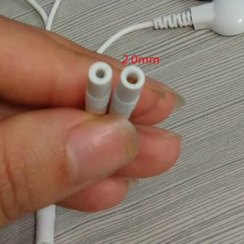 10pcs TENS Machine Treatment instrument conversion line conductive gloves Electrode Lead Wire (DC Head 2.0mm Cables Snap 3.5mm)