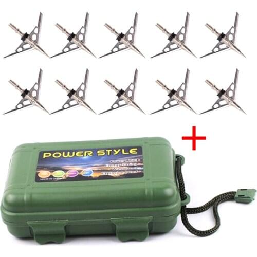 12Pcs Hunting Archery Bolts Arrow Broadheads 2-Blade 100 Grain 2.3" Cut Arrow Tips+Free Gift Case