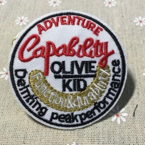 20pcs/lot White Large Embroidery Patches Letter Decorative Applique Chapter DIY Sewing Accessories