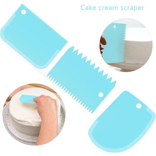 3pcs cake scraper food grade cake bread tool practical and compact baking tool cake spatula cake decorating tool multicolor