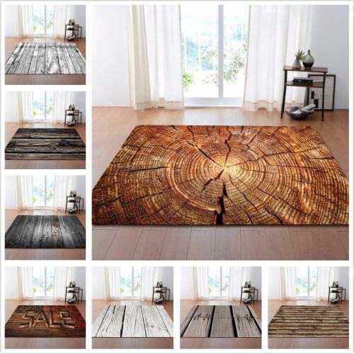 3D Area Rugs Wood Grain Big Parlor Bedroom Carpets Creative Home Decorative Mat Soft Flannel Rug and Carpet for Living Room