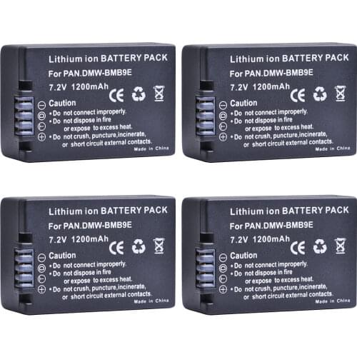 DMW-BMB9 Battery for Panasonic Lumix DC-FZ80 DMC-FZ40K DMC-FZ45K DMC-FZ47K DMC-FZ48K DMC-FZ60 DMC-FZ70 DMC-FZ100 DMC-FZ150