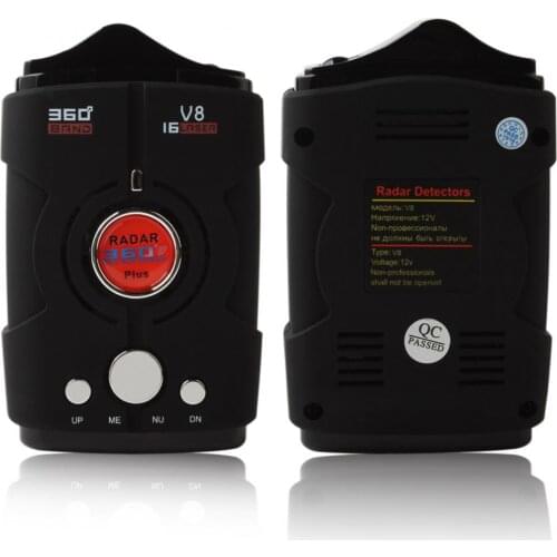 360 Degree Car Radar Detector 16 Band Russia / English version LED Display Anti Radar Detector Car Radar