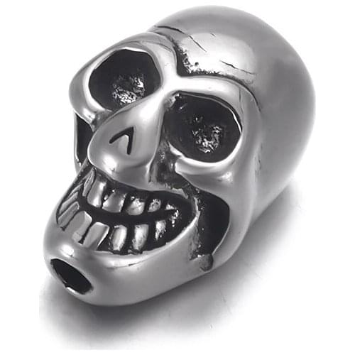Stainless Steel Skull Bead Spacer Polished 1.5mm Hole Beads Small Charms DIY Bracelet Jewelry Making Accessories