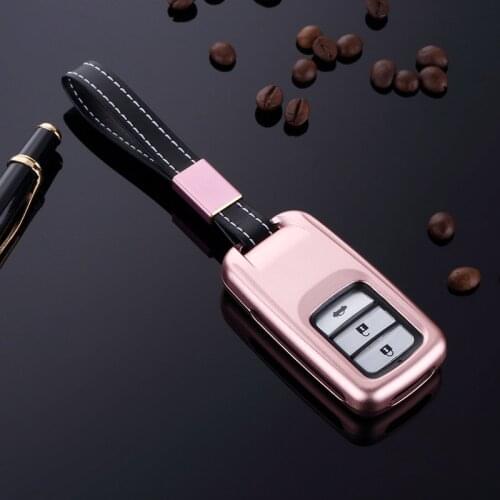 Aluminum Alloy Car Key Case Key Cover case Smart Key Shell For Honda Civic CR-V Accord XR-V Spirior Odyssey VEZEL Accessories