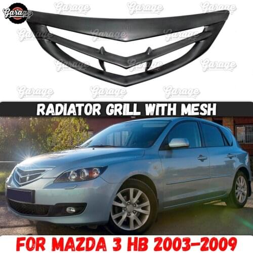 Radiator grille case for Mazda 3 HB BK 2003-2009 strips style ABS plastic accessories protective body kit car styling tuning