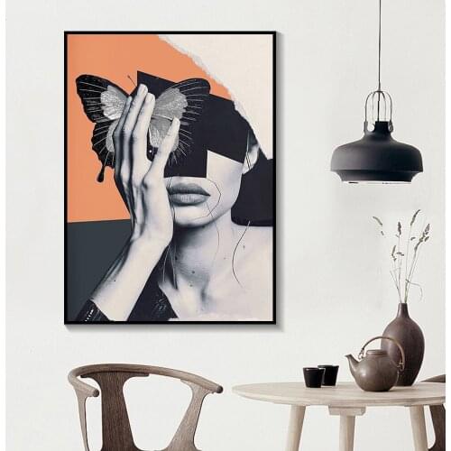 Flower Sexy Girl Abstract Painting Nordic Posters And Prints Wall Art Canvas Painting Print Landscape Modern For Living Room HD