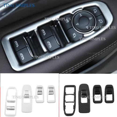 For Cadillac XT6 2020 2021 Car Door Window Glass Lift Control Switch Panel Cover Trim Sticker Accessories ABS Chrome