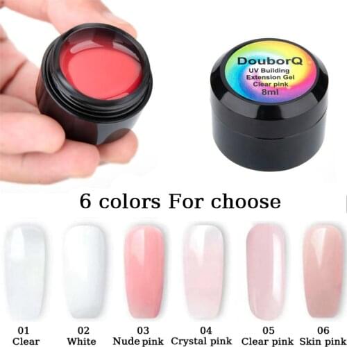 8ml Building Gel For Finger Extension Professional Long-Lasting Acrylic Nail Art Crystal UV Resin Builder Nail Decorations