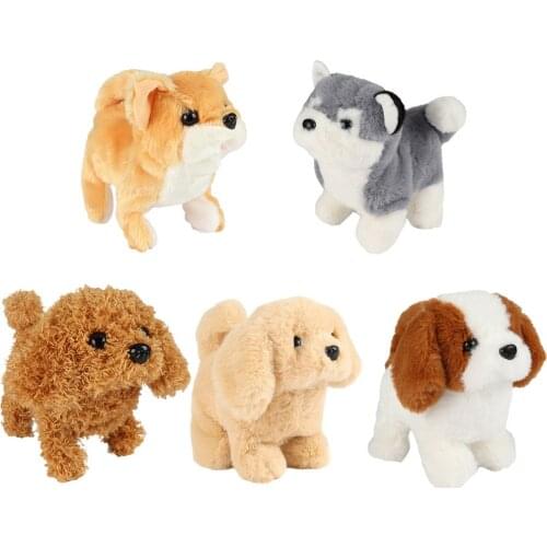 Simulation Cute Electric Dog Plush Puppy Doggy Toy for Christmas Xmas Gifts