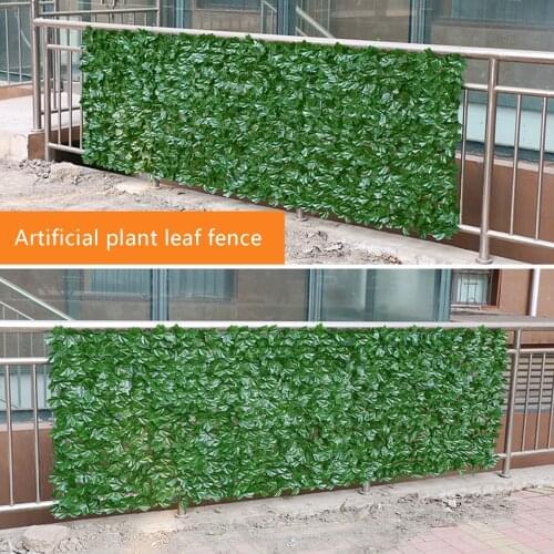 Pastoral Style Artificial Leaves Fence Rectangular Removable Fencing Barrier for Outdoor Garden 50x100cm