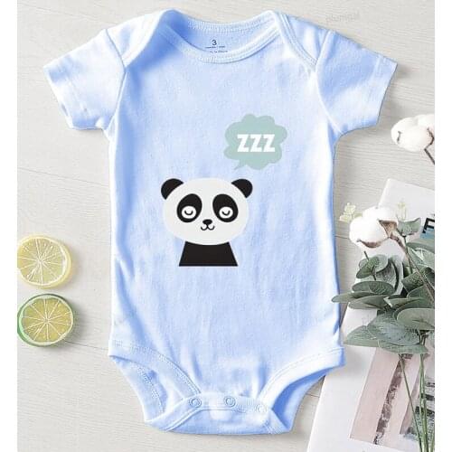 Printing Panda Cartoon Clothes for Toddler Newborn Girl Outfits Baby Romper Children Onesie Winter Jumpsuit Kids Items