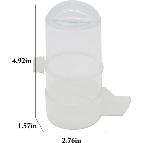 13.53oz Bird Water Feeder Automatic Bird Waterer Bird Water Dispenser Drinking Cup Bowls for Pet Parrot Cage Bird Supplies