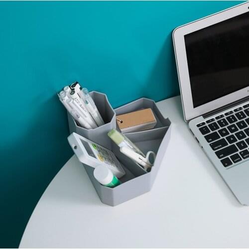 Cosmetic Storage Box Lipstick Nail Polish Makeup Organizer Pen Holder Rack Corner Desktop Storage Box 4 Lattices Make-up Brush