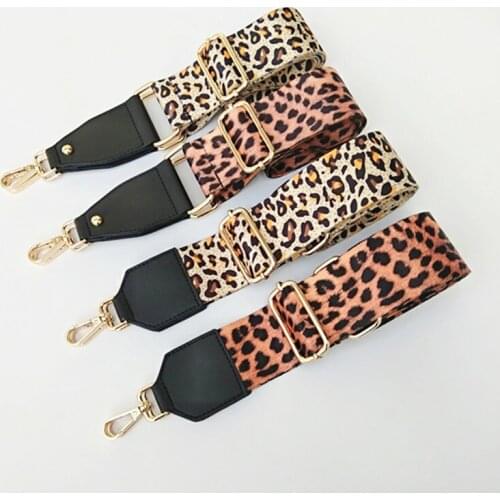 Leopard Bag Straps Women Shoulder Messenger Bags Adjustable Wide Strap Bag Part Accessories Female Crossbody Bag Strap