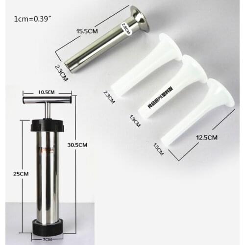 Stainless Steel Sausage Maker Meat Stuffer Syringe Filler Hand Operated Machine Sausage Stuffer Stainless Steel,Plastic