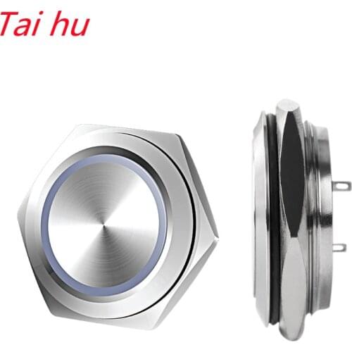 16MM Metal Button Switch 2Pin High/Flat Head Ultra-short Self-resetting Waterproof Point Protrusion