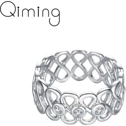 Fashion Infinity Ring Women Gold fashion Love Ladies Indian Bohemia Korean Statement Jewelry Fashion CZ Crystal Rings