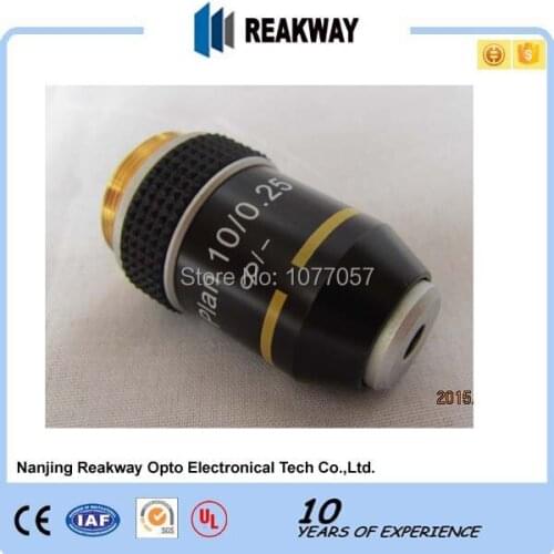 Scientific biological Microscope Ft200 10X infinite plan achromatic Objective lens, Microscope objective lens