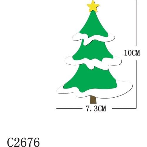 New Christmas tree Wooden Die Scrapbooking C2676 Cutting Dies Multiple Sizes