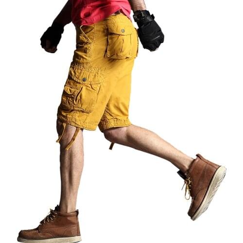 2019 New Summer Multi-pocket Camouflage Mens Short Casual Loose Camo Knee-length Mens Cargo Short plus size 29-40