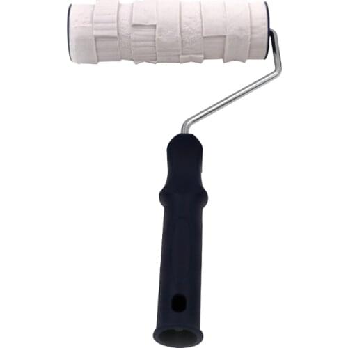 2021 New 8" Concrete Texture Roller with Handle Imitation Brick Pattern Embossing Cylinder Painting Roller for Wall Decorative