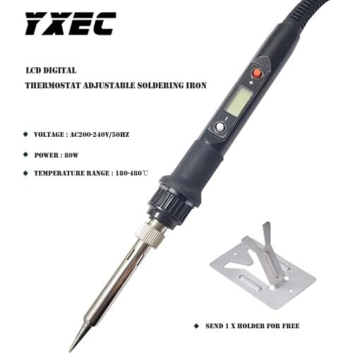 New Arrive 936H 80W 220V LCD Digital Thermostat Adjustable Lead Free Electric Soldering Iron Mini Soldering Station EU Plug
