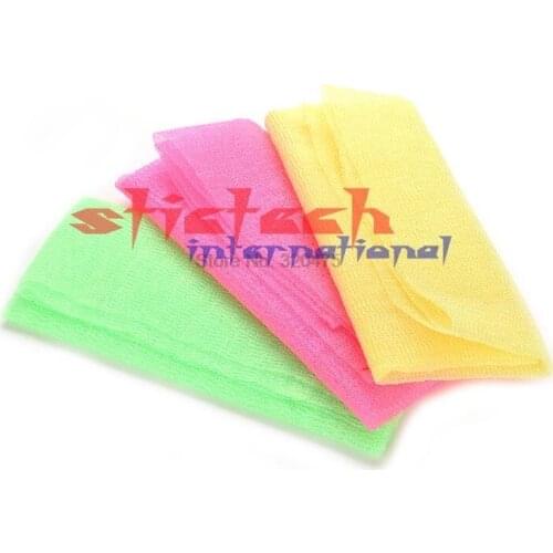 By dhl or ems 200pcs Nylon Bath Shower Body Cleaning Washing Scrubbing Cloth Towel Sponges Scrubbers