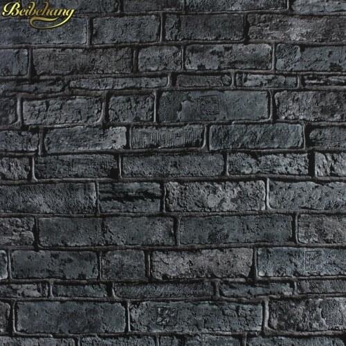 Beibehang Luxury gray Stone Brick Wall Vinyl Wallpaper for walls 3 D Living Room Bedroom wallpapers for living room wall paper
