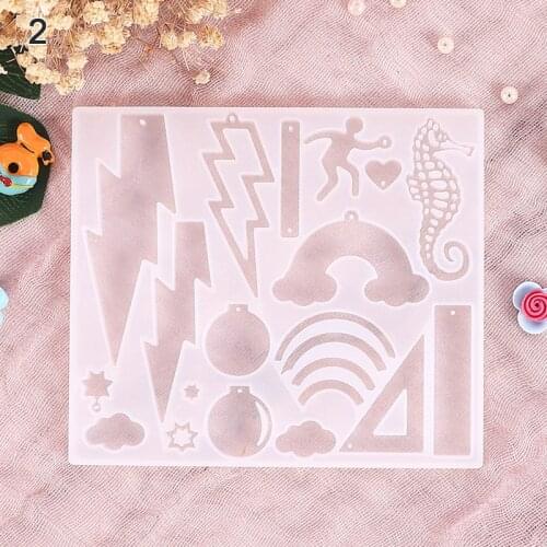 Silicone Earring Pendant Comb Casting Silicone Mould Creative DIY Molds Crafts Jewelry Making Crystal Epoxy Resin UV Glue Mold