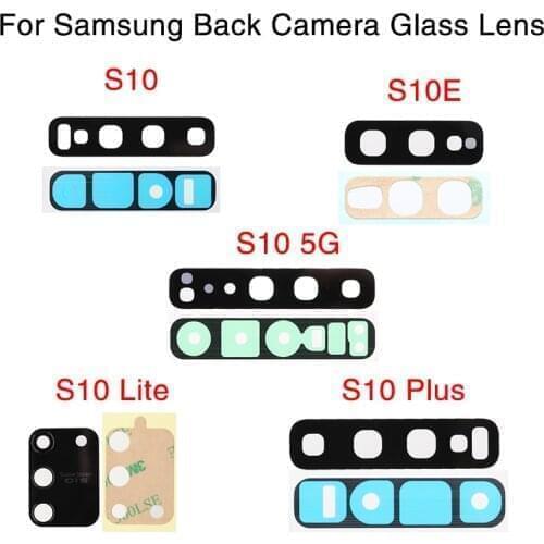 1pcs Back Rear Camera Lens Glass Cover For Samsung Galaxy S10 5G Lite 10E Plus With Adhesive Sticker