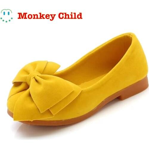 Candy Color Children Shoes Girls Princess Shoes Fashion Girls Slip on Shoes With Bow 1-12 years old Lady shoes