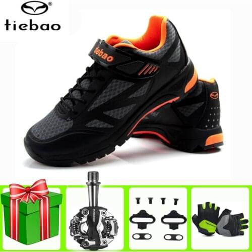 TIEBAO cycling shoes sapatilha ciclismo mtb men women breathable leisure cycling sneakers self-locking Athletic bike shoes