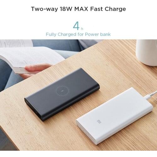 Xiaomi Wireless Power Bank 10000mAh Youth WPB15ZM USB C Powerbank 10000 Qi Fast Wireless Charging Powerbank For Smart Phones