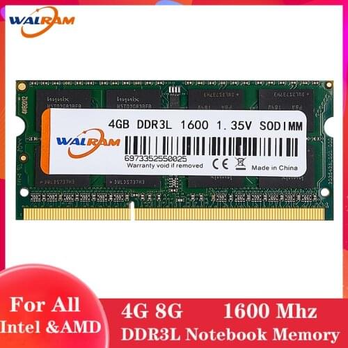 WALRAM memoria ram DDR3L 2GB 4GB 8GB 1333MHz 1600MHz Laptop Memory Modul sodimm Notebook ram 1.35V NON ECC 204PIN