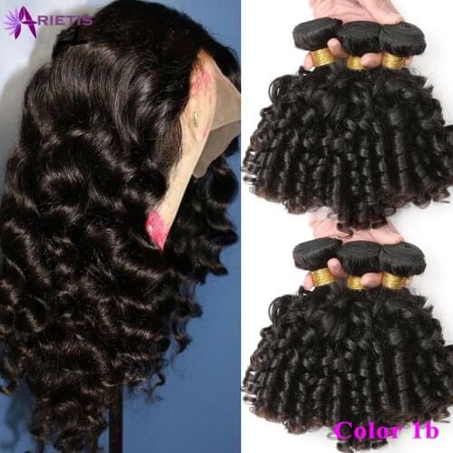 30 inch Indian Human Hair Bundles Bouncy Curly Hair Bundles 100% Natural Human Hair 1/3/4 Bundles Double Wefts Thick Remy Hair