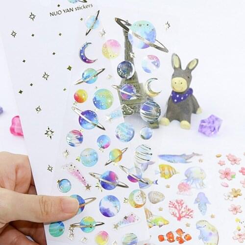 3D Stickers Scrapbooking Hand Book Decorative Waterproof Sticker Illustration Mark Sticker DIY Scrapbooking Diary Decoration