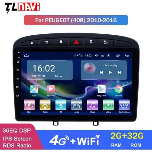 4G LTE 2G RAM 9 inch Android 10 Car Stereo for 2010-2016 PEUGEOT 308 408 GPS Navigation with Bluetooth Mirror Link