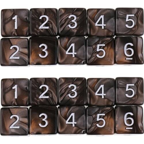20pcs 6 Sided Dice Polyhedral D6 Dices for Dungeons and Dragons Table Board Games