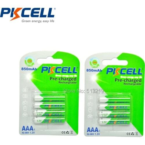 8pcs/2pack AAA Battery 850mAh 1.2V aaa Rechargeable Batteries Ni-MH LSD Pre-charged Digital camera portable video game