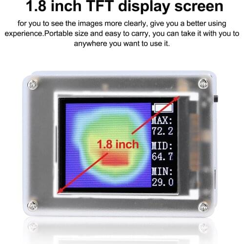 AMG8833_CP 1.8 Inch TFT Display Simple Infrared Thermal Imager Temperature sensors Maximum Minimum Temperature Display