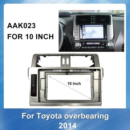 Car radio stereo Face Dash Mount Trim fascia frame for TOYOTA PRADO 2014 car GPS navigation Panel Adaptor Refitting Kit frame