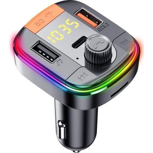 Bluetooth 5.0 FM Transmitter Fast Charger Car Accessories For Mercedes W203 W204 W205 W211 AMG W124 Benz Cadillac ATS SRX CTS
