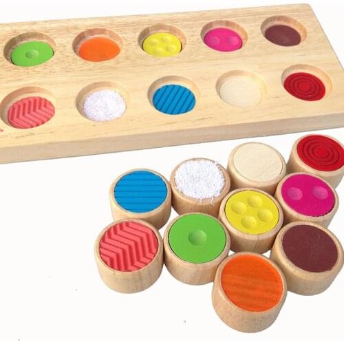 Children wooden toys Montessori educational toy Memory touchpad board sensory Early education toys