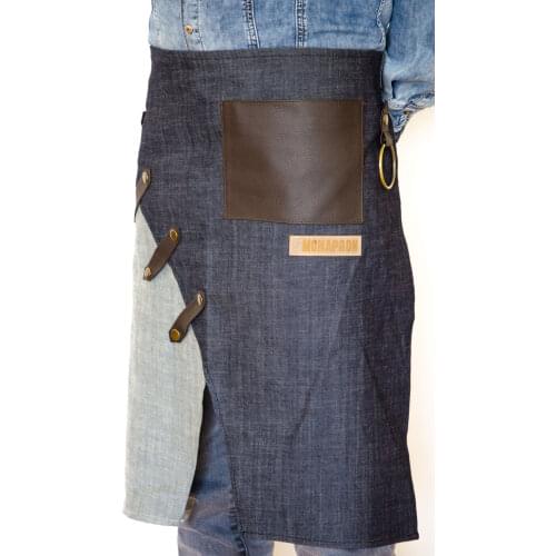 Unisex Men Women Apron Bib Chef Kitchen Apron Barista Apron Bartender Coffee Restaurant Cooking Apron with Pockets