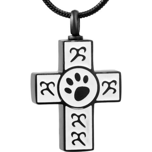 IJD9456 5/10/20 Women Man Charm Cross Charms Stainless Steel Memorial Ash Keepsake Cremation Jewelry Pendant Necklace