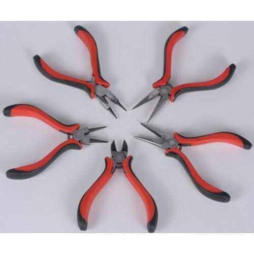 Multi-Type Black Handle Anti-Slip Splicing Fixing Tools For Jewelry Making Long Needle Round Nose Cutting Wire Pliers