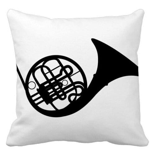 Horn Classical Beatiful Music Crazy Throw Pillow Square Cover