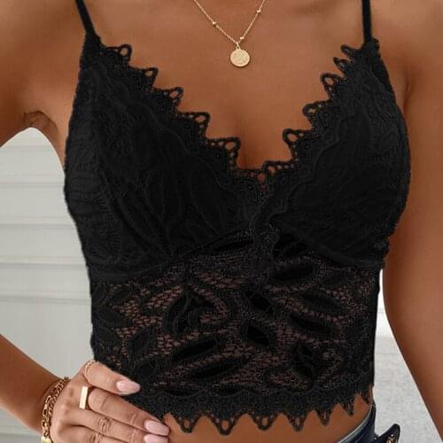 Plus Size Fashion Lace Crop Corset Tops Women White V Neck Party Bustier Ladies Black Casual Tank Tops Female Spring Summer 2021