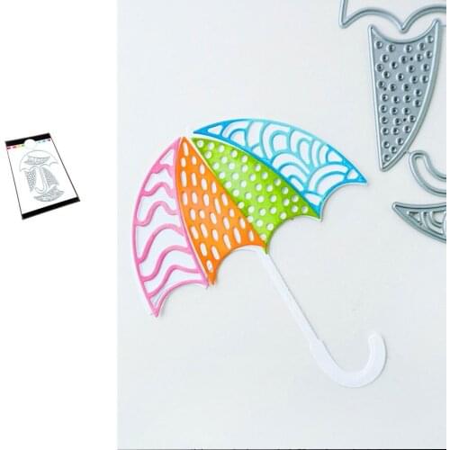 Five-Color Umbrella Pattern Background Metal Cutting Die DIY Scrapbooking Greeting Card Craft Embossing Stencil Make Albums